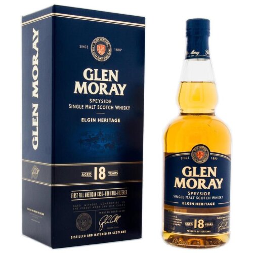 Glen Moray 18 Years + Box 700ml 47,2% Vol.