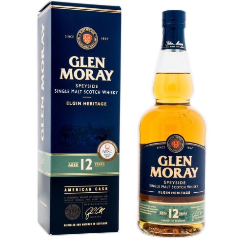 Glen Moray 12 Years + Box 700ml 40% Vol.