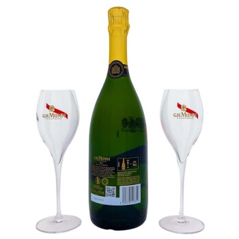 Mumm Champagner Grand Cordon Brut + 2 Gläser 750ml...