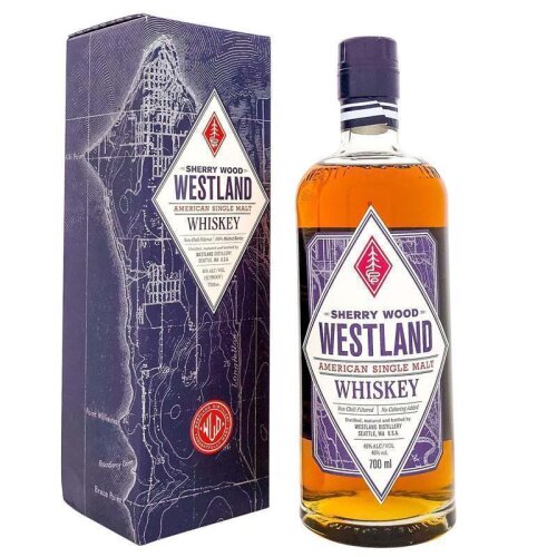 Westland Sherry Wood + Box 700ml 46% Vol.