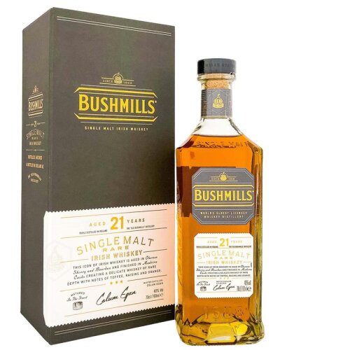 Bushmills Rare 21 Years Single Malt + Box 700ml 40% Vol.