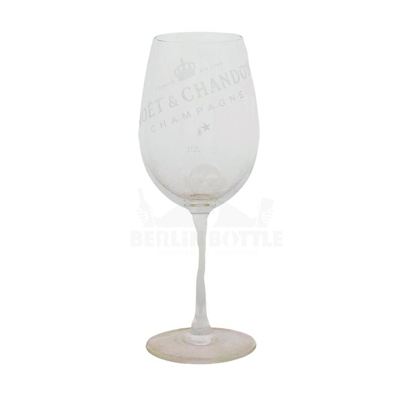 Moet & Chandon Champagne Kelch aus Glas mit weißem Druck
