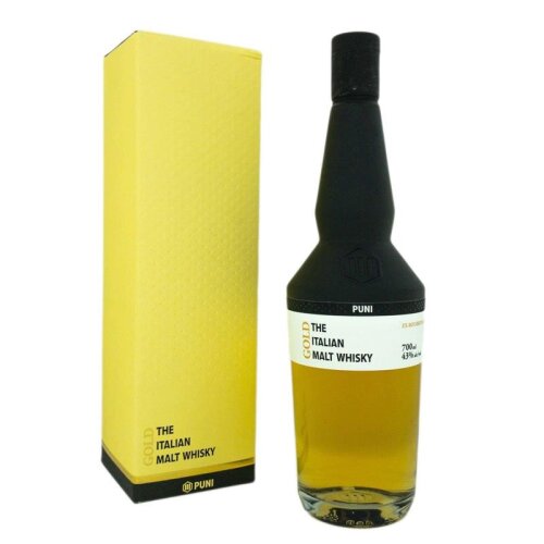 PUNI Gold - Bourbon Cask Matured Italian Malt Whisky + Box 700ml 43% Vol.