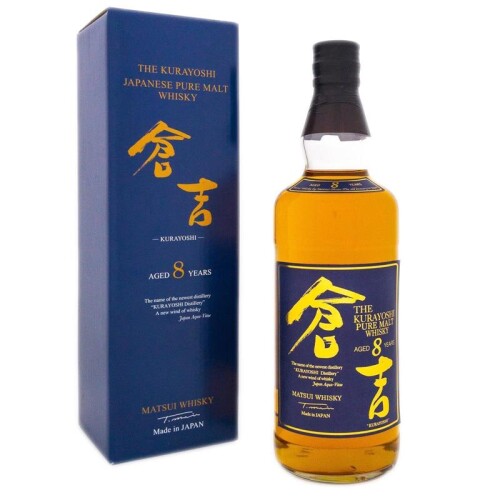 The Kurayoshi Pure Malt Whisky 8 Years + Box 700ml 43% Vol.