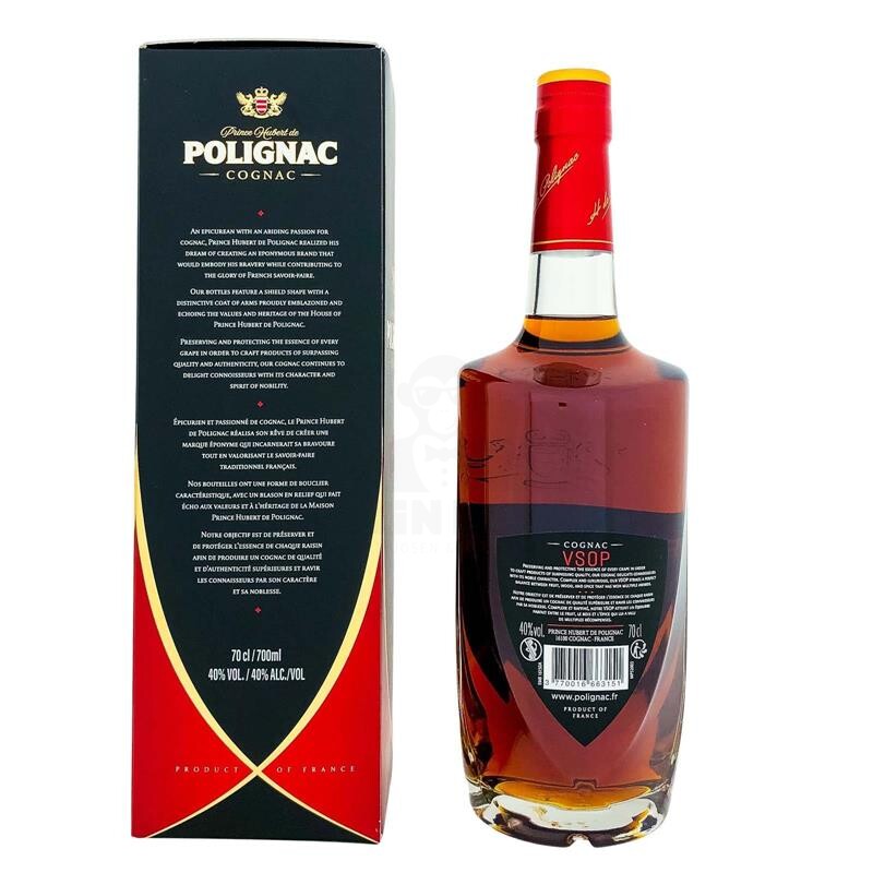 Prince Hubert de Polignac Cognac VSOP + Box 700ml 40% Vol.