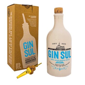 Gin Sul Dry Gin + Ausgießer in Box 500ml 43% Vol.