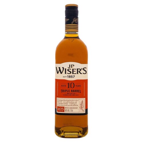 J.P. Wisers Canadian Whisky 10 YO Triple Barrel 700ml 40%...