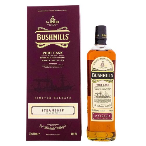 Bushmills Steamship Port Cask Limited Release + Box 700ml...