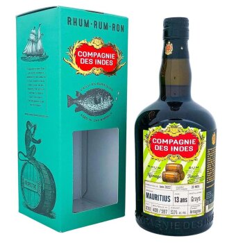 Compagnie des Indes Mauritius Grays Ex Armagnac 13 Years Single Cask Rum 700ml 53,1% Vol.