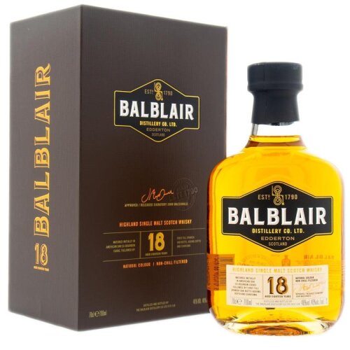Balblair 18 YO Single Malt + Box 700ml 46% Vol.