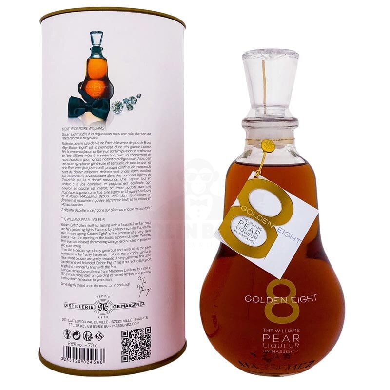 Massenez Golden Eight 8 Pear Liqueur + Box 700ml 25% Vol.