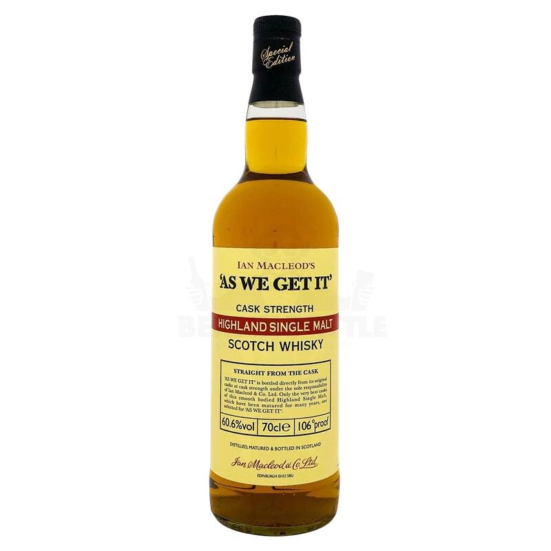 As we get it Highland Single Malt Scotch Whisky 700ml 60,6% Vol.