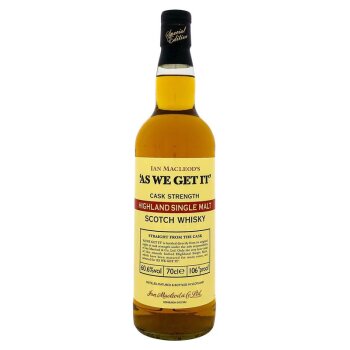 As we get it Highland Single Malt Scotch Whisky 700ml...