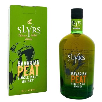 Slyrs Single Malt Whisky Bavarian PEAT + Box 700ml 43% Vol.
