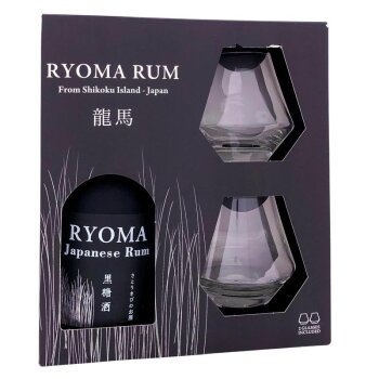 Ryoma Rhum Japonais + Box mit 2 Gläsern 700ml 40% Vol.