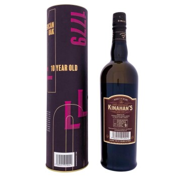 Kinahans Irish Single Malt Whiskey 10 Years + Box 700ml 46% Vol.