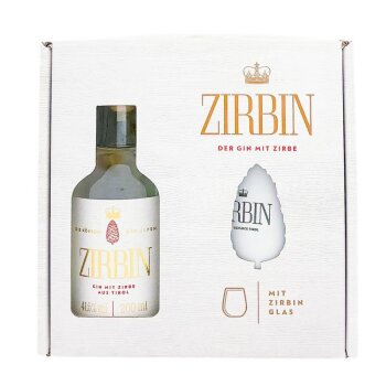 Zirbin Gin + Box mit Becher 200ml 41,5% Vol.