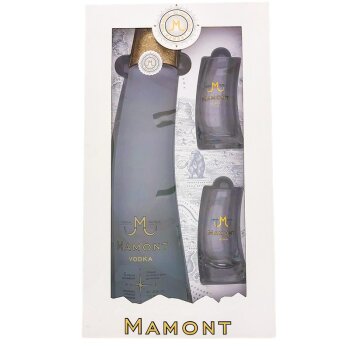 Mamont Vodka + Box mit 2 Gläsern 700ml 40% Vol.