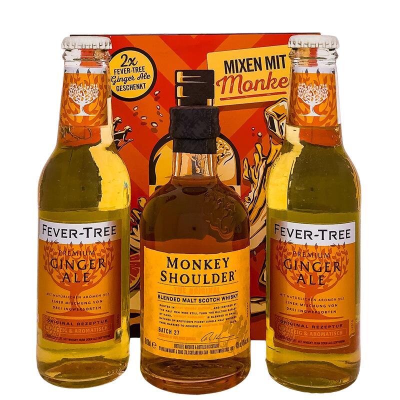 Monkey Shoulder 200ml 40% Vol. + 2x Fever Tree Ginger Ale 200ml
