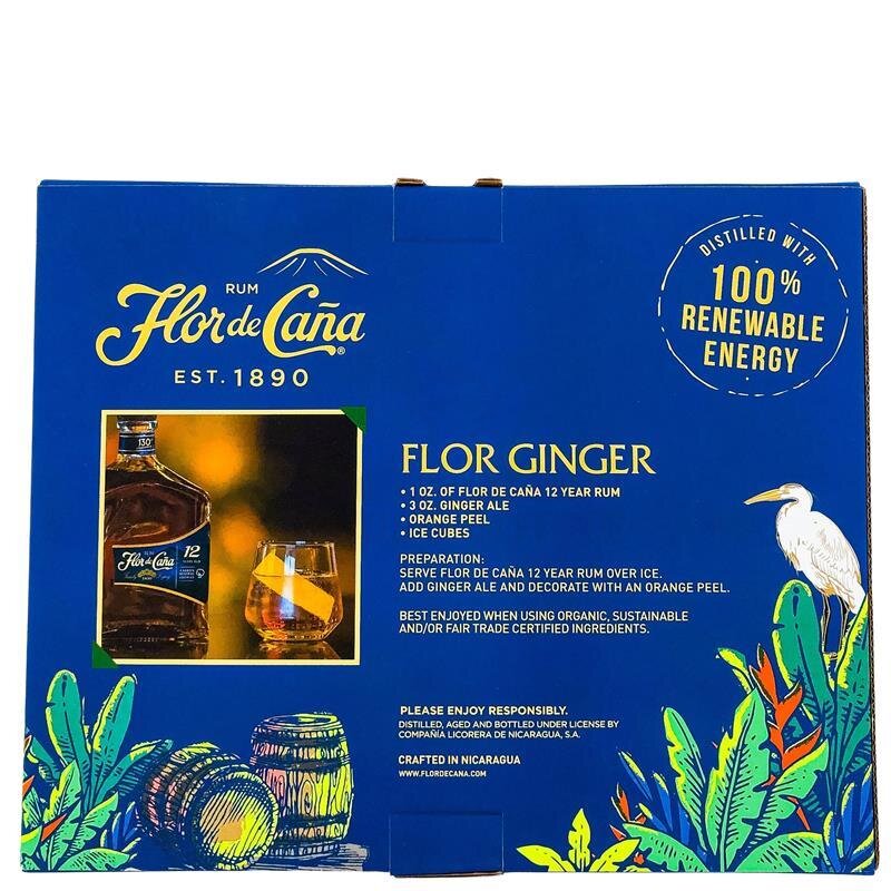 Flor de Cana Centenario 12 Years + 2 Gläser & Box 700ml 40% Vol.