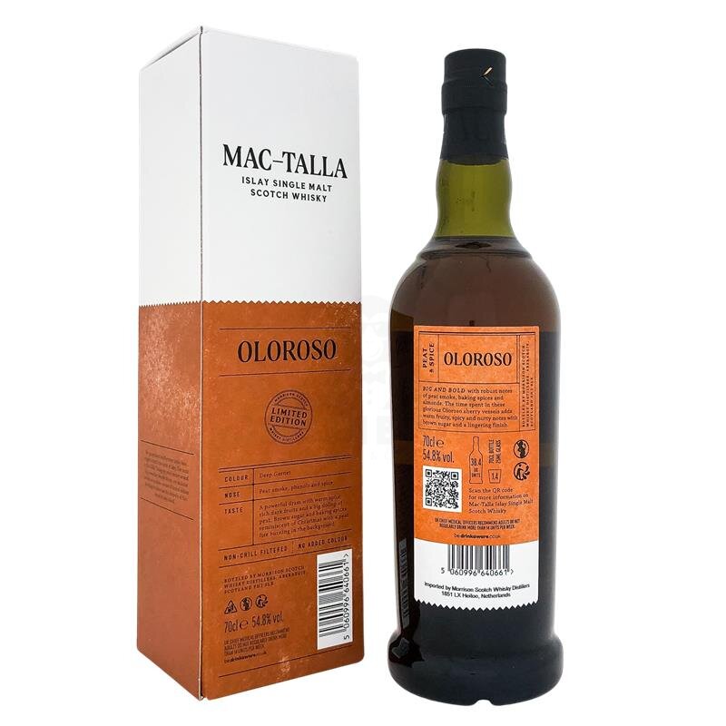 Mac-Talla Islay Single Malt Oloroso + Box 700ml 54,8% Vol.